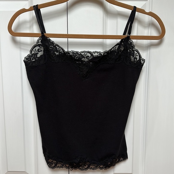 Lucky Brand Black Cami with Lace - Picture 2 of 6